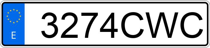 Numer rejestracyjny 3274CWC posiada PEUGEOT 307