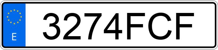 Numer rejestracyjny 3274FCF posiada PEUGEOT 207