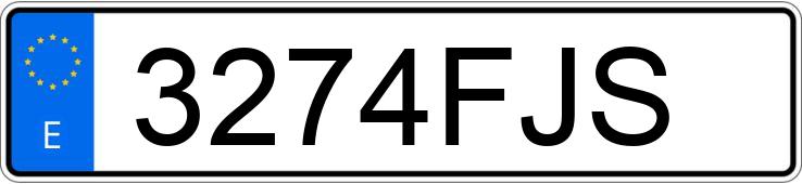 Numer rejestracyjny 3274FJS posiada BMW SERIE 3