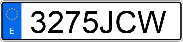 Numer rejestracyjny 3275JCW posiada BMW SERIE 3