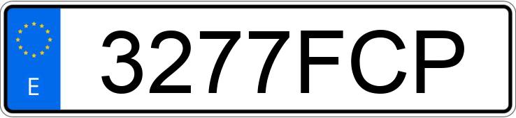 Il numero di registrazione 3277FCP ha PEUGEOT 207