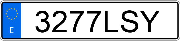 Numer rejestracyjny 3277LSY posiada SEAT IBIZA