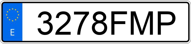 Numer rejestracyjny 3278FMP posiada YAMAHA MT 01