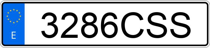 Numer rejestracyjny 3286CSS posiada VOLKSWAGEN GOLF