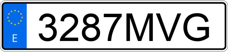 Numer rejestracyjny 3287MVG posiada AUDI A3 SPORTBACK