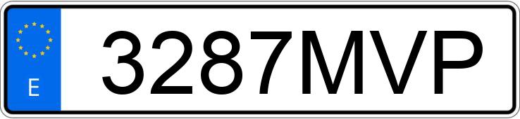 Numer rejestracyjny 3287MVP posiada BMW X1