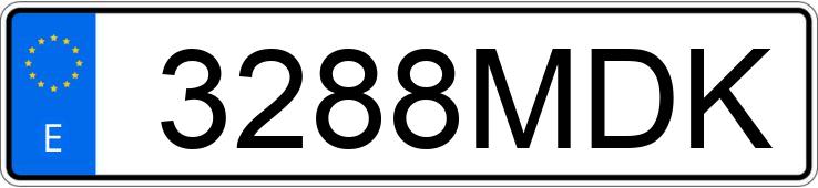 Numer rejestracyjny 3288MDK posiada VOLKSWAGEN CRAFTER