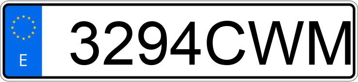 Numer rejestracyjny 3294CWM posiada CITROEN XSARA