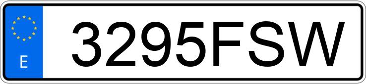 Numer rejestracyjny 3295FSW posiada FIAT DOBLO