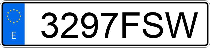Numer rejestracyjny 3297FSW posiada FORD FIESTA