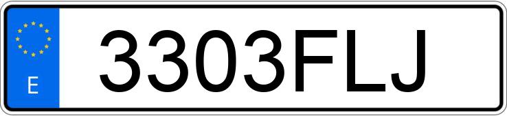 Numer rejestracyjny 3303FLJ posiada RENAULT MEGANE