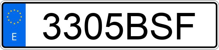 Numer rejestracyjny 3305BSF posiada BMW SERIE 3