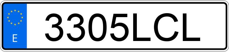 Numer rejestracyjny 3305LCL posiada FIAT FIORINO