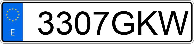Numer rejestracyjny 3307GKW posiada SEAT LEON