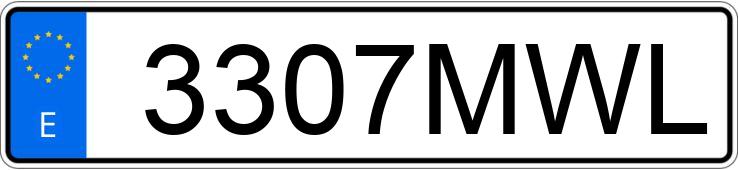 Die Registrierungsnummer 3307MWL hat BMW SERIE 4