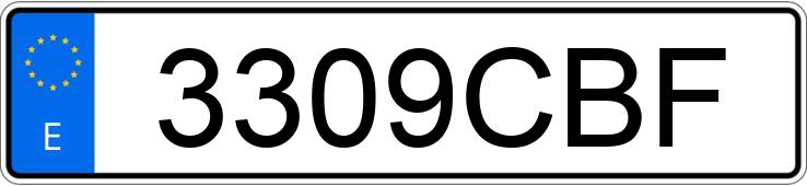 Numer rejestracyjny 3309CBF posiada RENAULT CLIO