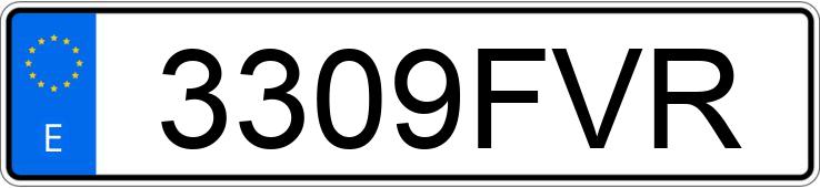 Numer rejestracyjny 3309FVR posiada RENAULT MEGANE