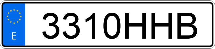 Numer rejestracyjny 3310HHB posiada VOLKSWAGEN GOLF