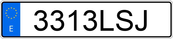 Numer rejestracyjny 3313LSJ posiada PORSCHE MACAN