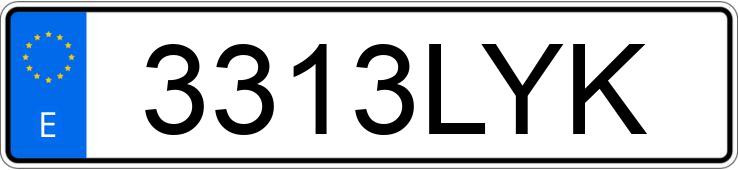 Numer rejestracyjny 3313LYK posiada VOLKSWAGEN TOURAN Numer rejestracyjny 3313LYK posiada VOLKSWAGEN TOURAN