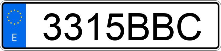 Numer rejestracyjny 3315BBC posiada BMW SERIE 3