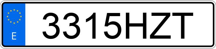 Numer rejestracyjny 3315HZT posiada MERCEDES CITAN