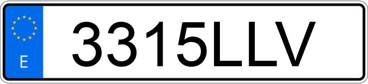 Le numéro d’enregistrement 3315LLV a PEUGEOT 2008