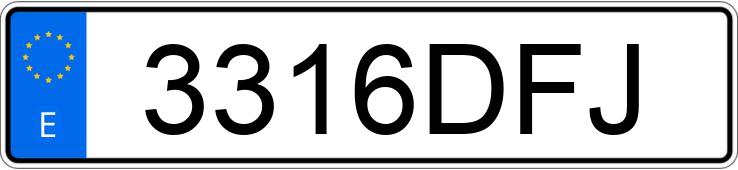 Numer rejestracyjny 3316DFJ posiada BMW R 850