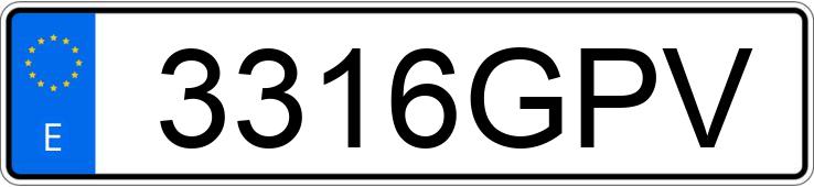 Numer rejestracyjny 3316GPV posiada TOYOTA RAV4