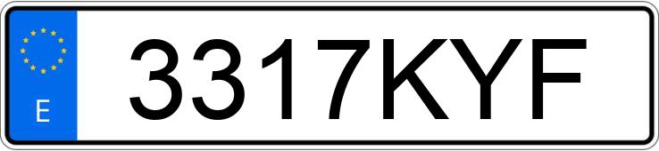 Numer rejestracyjny 3317KYF posiada JEEP CHEROKEE