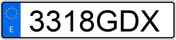 Numer rejestracyjny 3318GDX posiada DUCATI 696