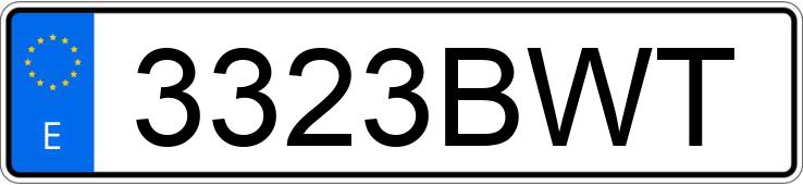 Numer rejestracyjny 3323BWT posiada NISSAN ALMERA TINO