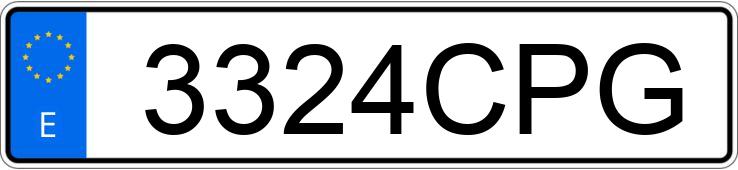 Numer rejestracyjny 3324CPG posiada CITROEN XSARA