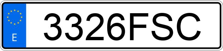 Numer rejestracyjny 3326FSC posiada CITROEN C4 PICASSO 7PZ