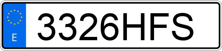 Numer rejestracyjny 3326HFS posiada BMW SERIE 5