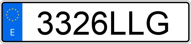 Numer rejestracyjny 3326LLG posiada TOYOTA YARIS