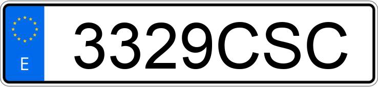 Numer rejestracyjny 3329CSC posiada AUDI A3