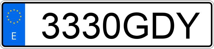 Numer rejestracyjny 3330GDY posiada BMW SERIE 3