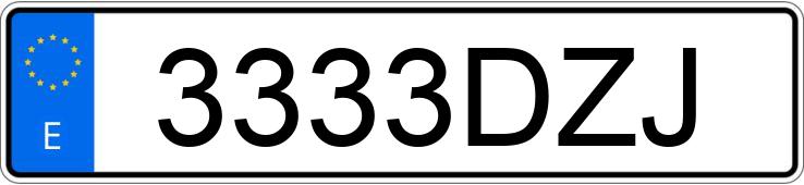 Numer rejestracyjny 3333DZJ posiada FIAT CROMA Numer rejestracyjny 3333DZJ posiada FIAT CROMA