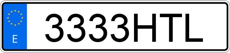 Numer rejestracyjny 3333HTL posiada SEAT IBIZA