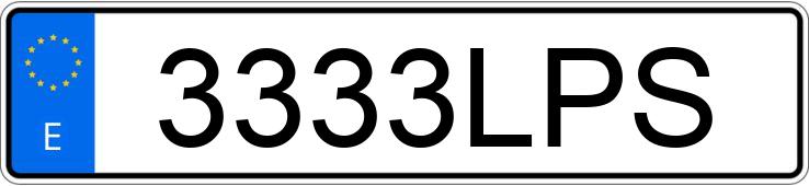 Il numero di registrazione 3333LPS ha SEAT ARONA