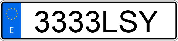 Numer rejestracyjny 3333LSY posiada BMW X1