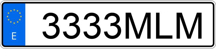Numer rejestracyjny 3333MLM posiada BMW SERIE 3