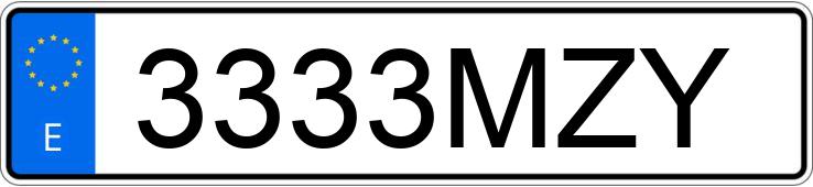 Numer rejestracyjny 3333MZY posiada BMW SERIE 1