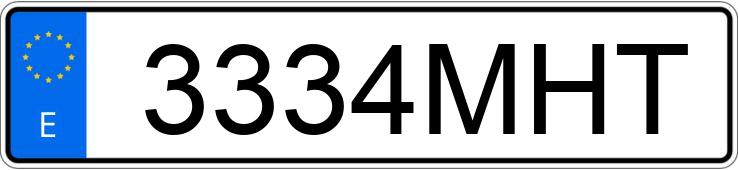 Numer rejestracyjny 3334MHT posiada TOYOTA YARIS