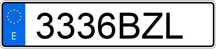 Numer rejestracyjny 3336BZL posiada VOLKSWAGEN GOLF