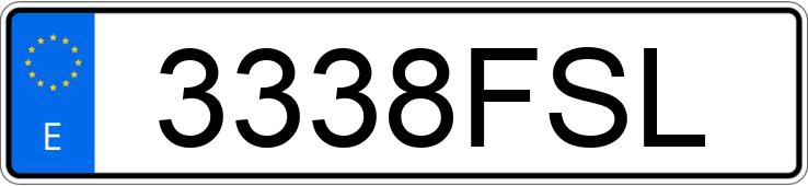 Numer rejestracyjny 3338FSL posiada SEAT CORDOBA