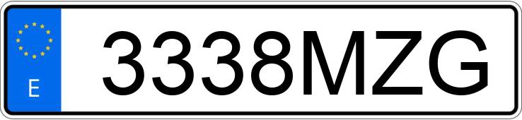 Numer rejestracyjny 3338MZG posiada SETRA SERIE 300
