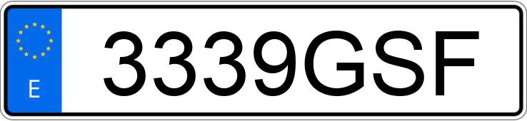 Numer rejestracyjny 3339GSF posiada VOLKSWAGEN GOLF Numer rejestracyjny 3339GSF posiada VOLKSWAGEN GOLF