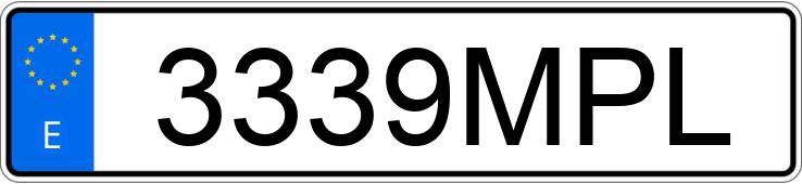 Numer rejestracyjny 3339MPL posiada SEAT LEON